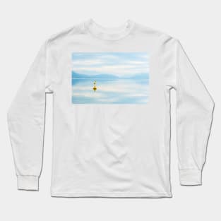 Peaceful Sky and Mountain Reflections on Skaha Lake Long Sleeve T-Shirt